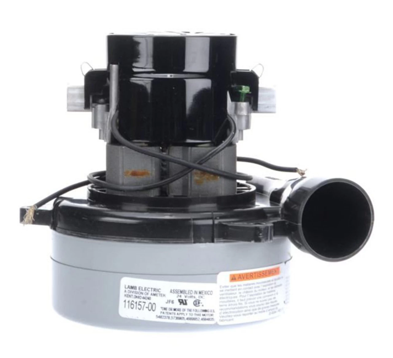 116157-00 Ametek Lamb Vacuum Blower Motor 24VDC (Advance 56324189 Clarke 45200A Tennant 605357)
