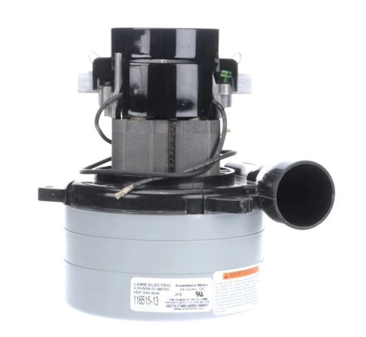 116515-13 Ametek Lamb Vacuum Motor 24V DC (Advance 56637876 Clarke 51049A Tennant 130477)