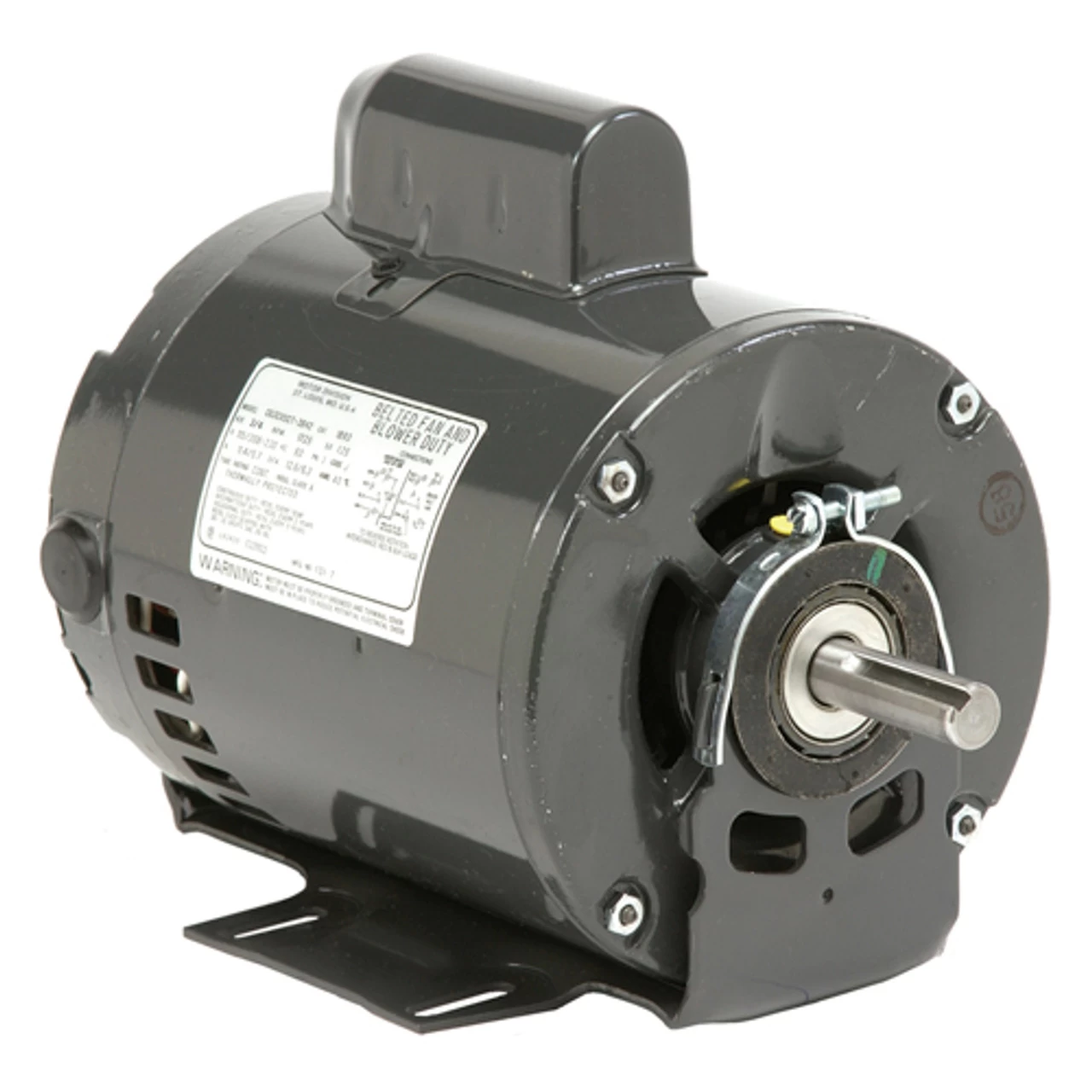 6317 Nidec 1 Hp 1800 RPM 100-120/200-240V 5.6" Dia. (Base) 1-Speed ODP Belt Drive Motor