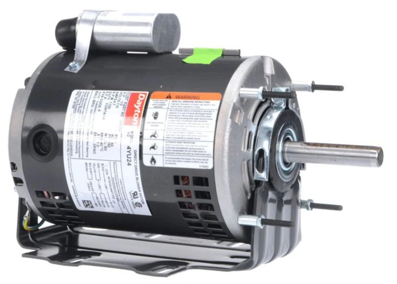 4YU24 Dayton 1/3 HP Direct Drive Blower Motor 1100 RPM 115V - Image 3