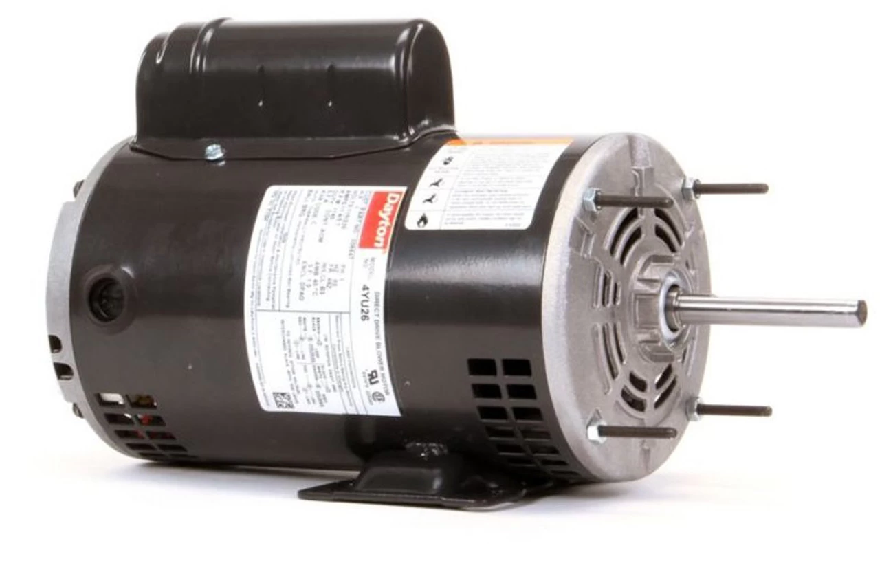 Model 4YU26 Dayton 1 HP Direct Drive Blower PSC Motor 1140 RPM 115/230V Dayton 4YU26