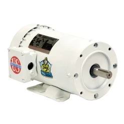 WD34C1JC Nidec 3/4 Hp 3600 RPM 56C White (Rigid Base) 115/208-230V TENV 1-Phase Washdown Motor