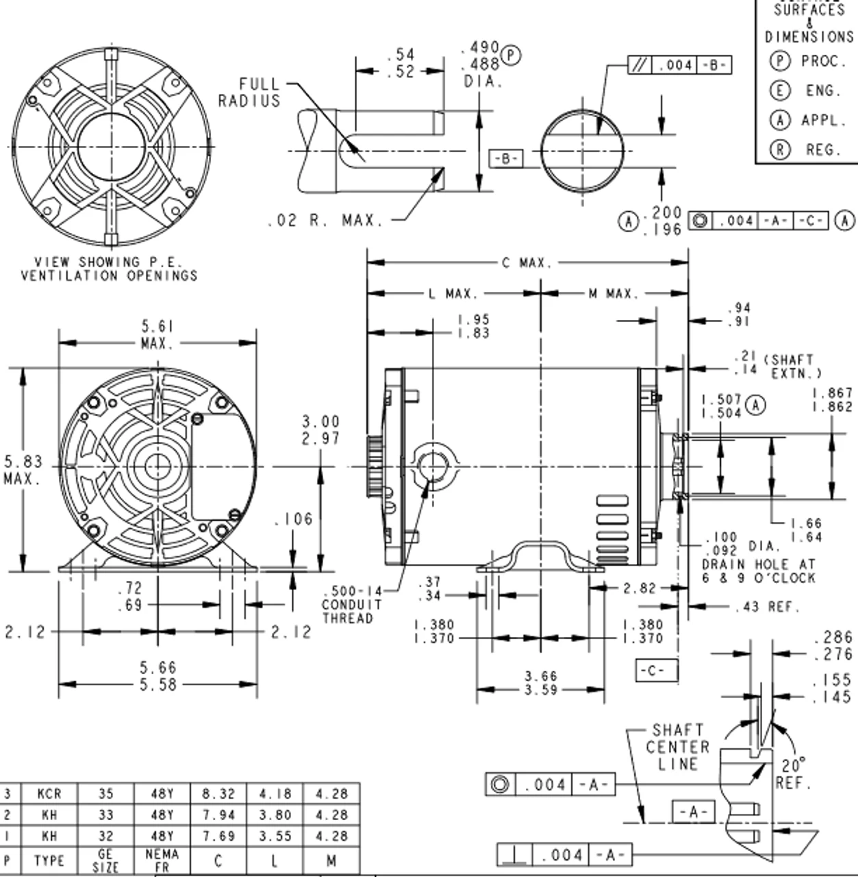HG679 Marathon 1/4 Hp Carbonator Pump Motor 1800 RPM 115V, 48Y ODP Frame (rigid Base) Marathon - Image 3