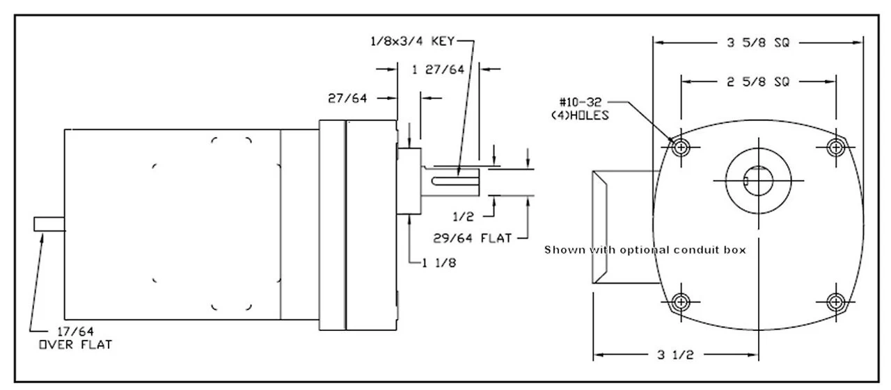 Dayton Model 6Z082 Gear Motor 33 RPM 1/20 Hp 115V 60HZ. - Image 3