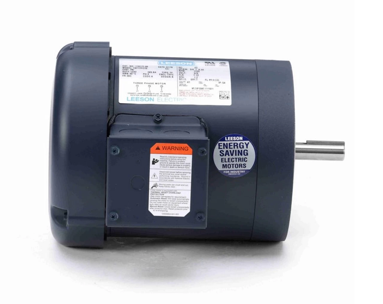 110177.00 Leeson 3/4 Hp 1800 RPM 575V 56C Frame TEFC (no Base) 3-Phase Motor - Image 3